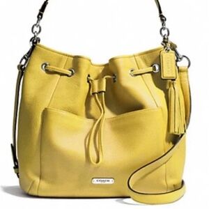 Coach Vibrant Yellow Leather Shoulder Bag
